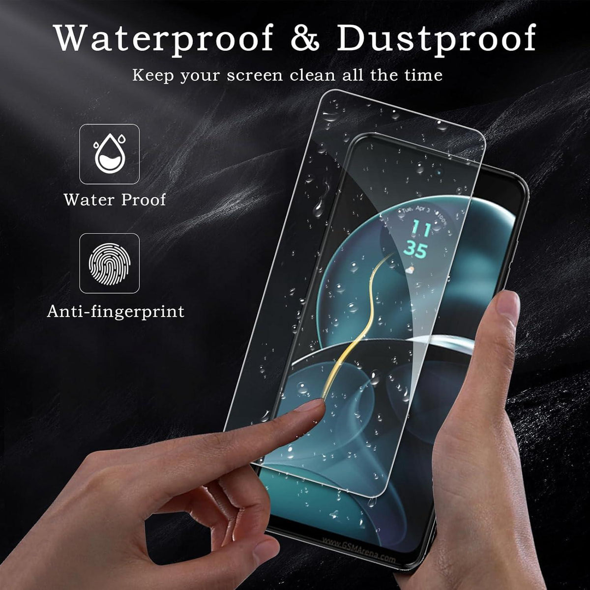 Panzer Schutzfolie für Motorola Moto G14 - 2x Glas Displayschutz - Kratzfest - Fingerabdruck-resistent - Wasserdicht - Hülle kompatibel