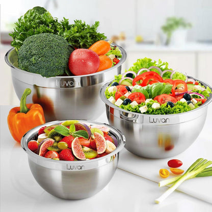 Rührschüsseln Edelstahl 304 Salatschüsseln Kochen marinieren 4,0 L