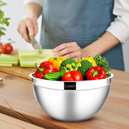 Edelstahl Rührschüsseln 304 4,0 L Salatschüsseln spülmaschinenfest 1er Set