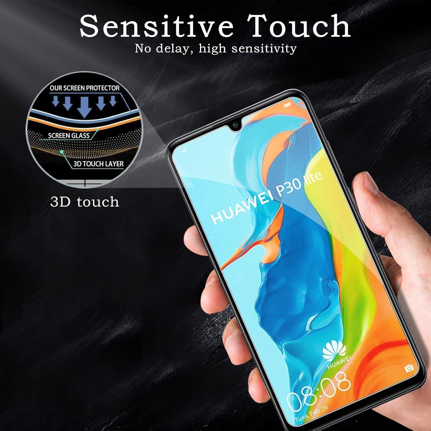 Huawei P30 Lite Schutzfolie 2x Panzer Glas Displayschutz 9H Härte