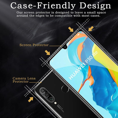 Schutzfolie Huawei P30 Lite 2 x Gehärtetes Glas Displayschutz Panzer