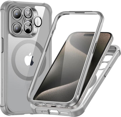 ESR iPhone 15 Pro Max Hülle MagSafe 360 Grad Militärnorm Grau