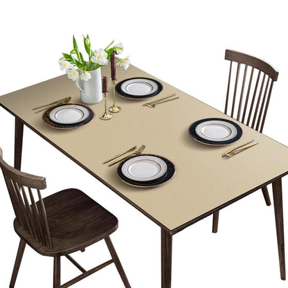 Tischdecke wasserdicht – Beige, 80x200 cm & 200x80 cm in Lederoptik