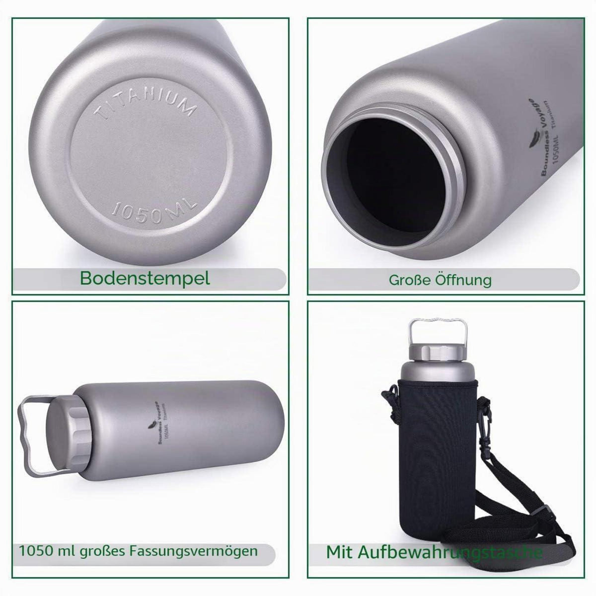 Titan Trinkflasche 1050ml – Ultraleicht & Robust für Outdoor