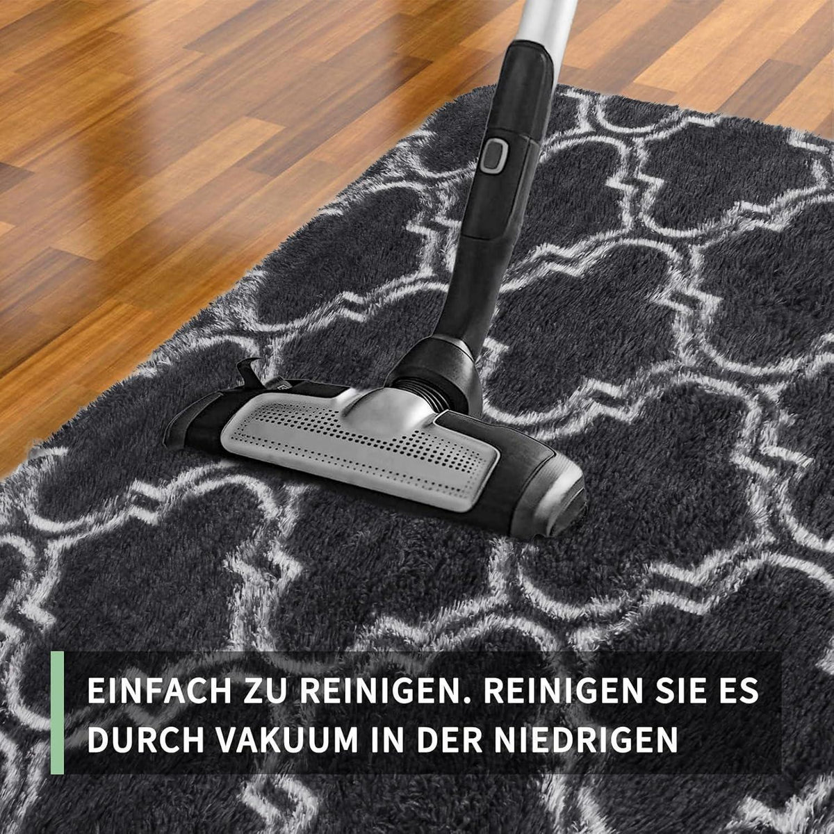 Hochflor Teppich Grau 200x300 - Flauschiger Wohnzimmerteppich