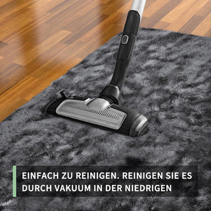 Hochflor Teppich Grau 160x230 Waschbar Anti-Rutsch Extra Groß modern