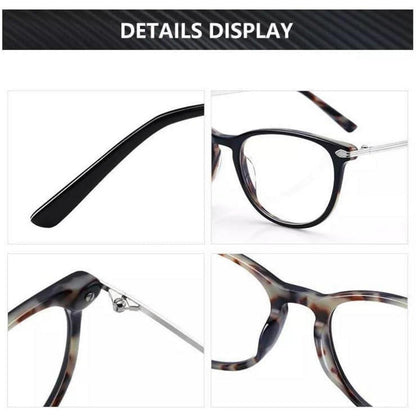 Vintage Runde Nerdbrille Retro Design, Klar Klare Linse