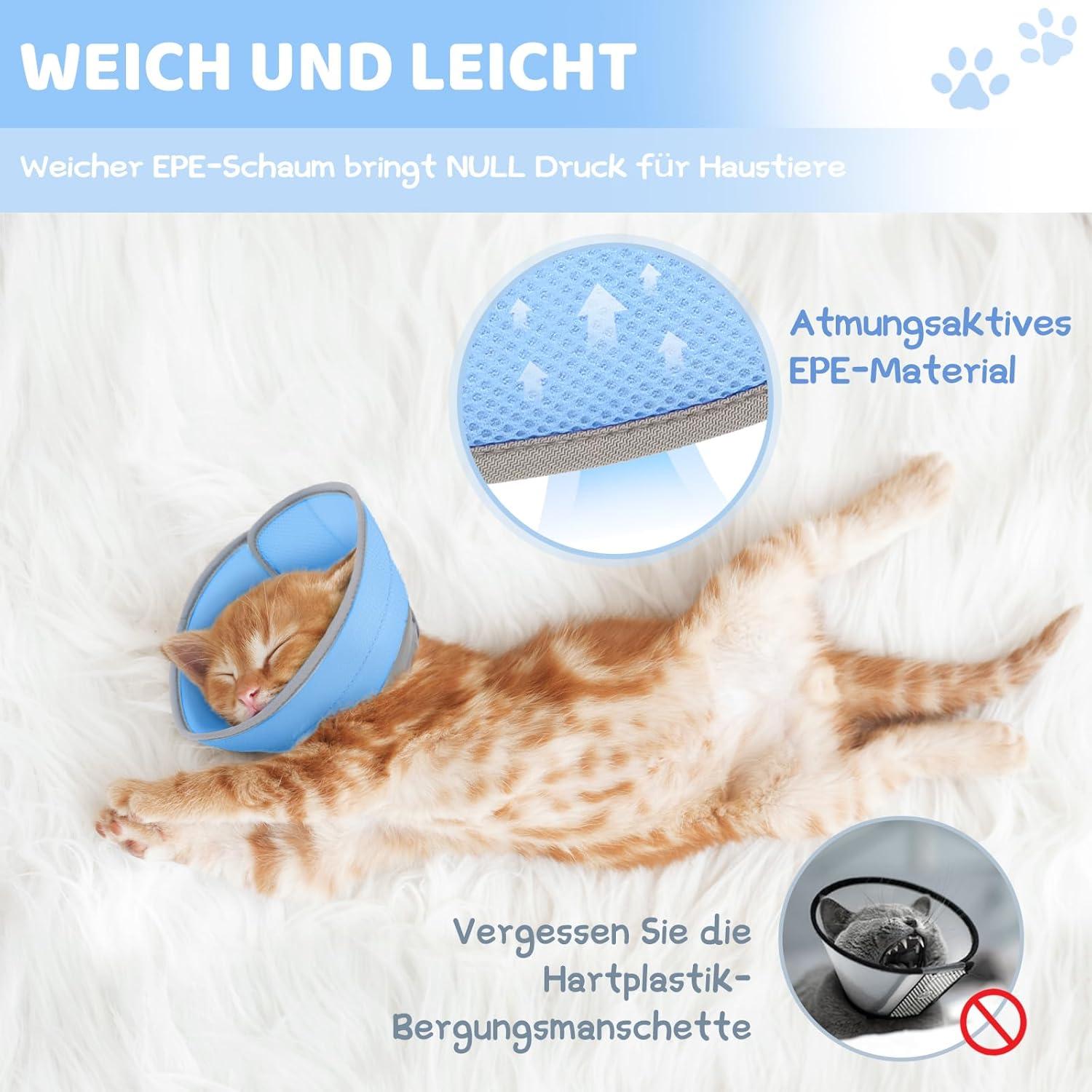 Supet Halskrause Katze Einstellbarer Halsband Weich Kragen