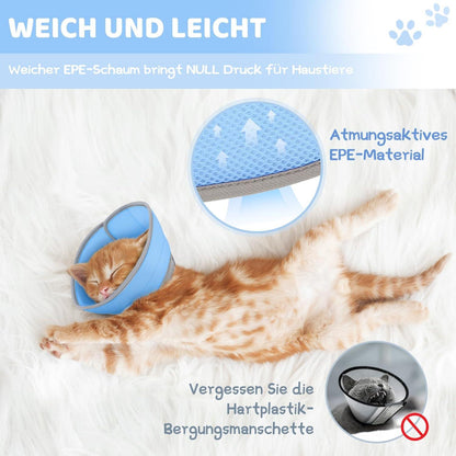 Supet Halskrause Katze Einstellbarer Halsband Weich Kragen