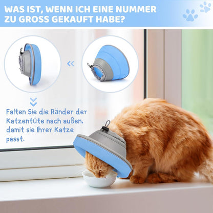 Halskrause Katze Einstellbarer Halsband Weich Kragen Cone Welpen M
