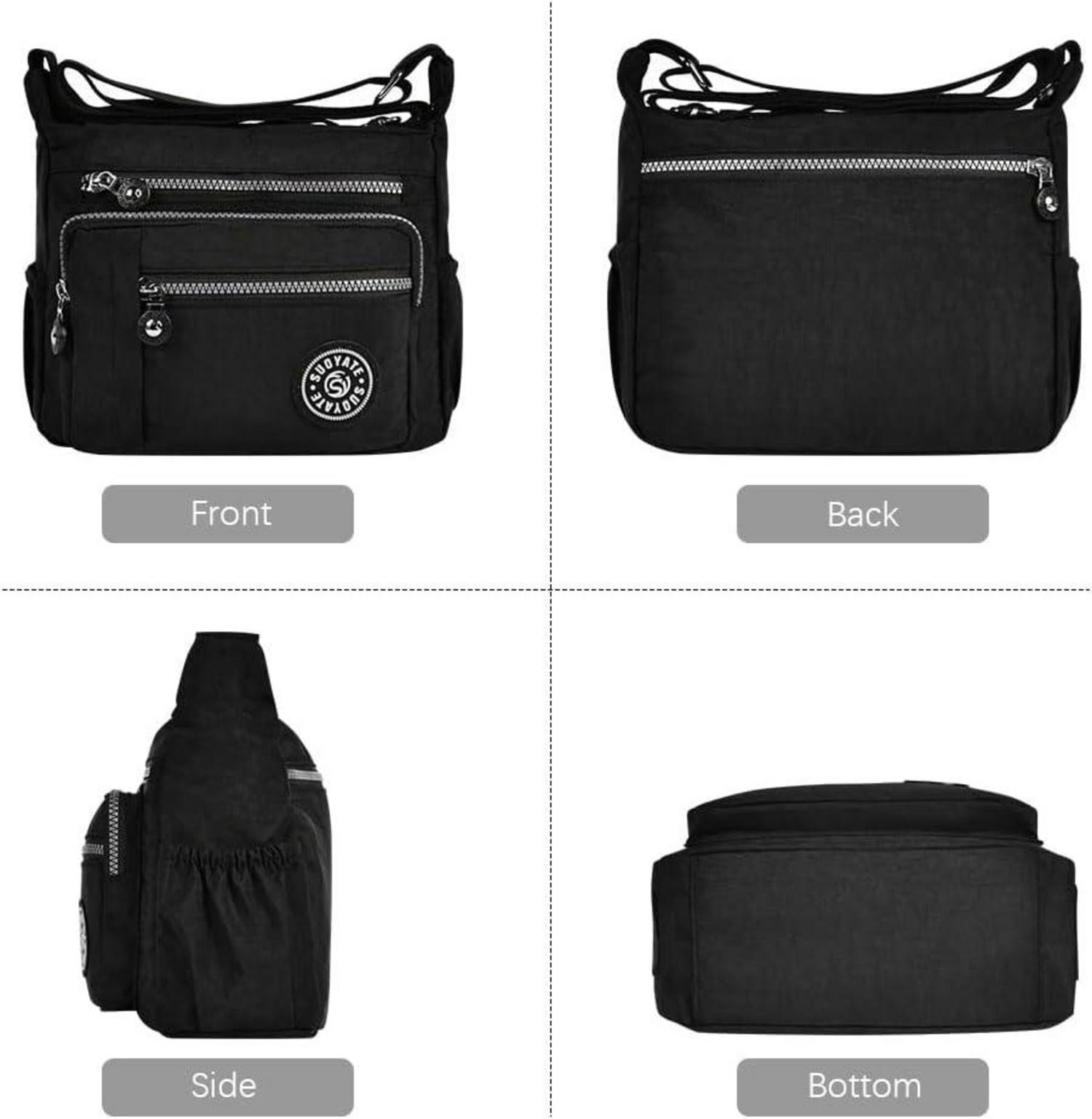 Aucuu Nylon Umhängetasche Damen Crossbody Bag Multifunktional Schultertasche