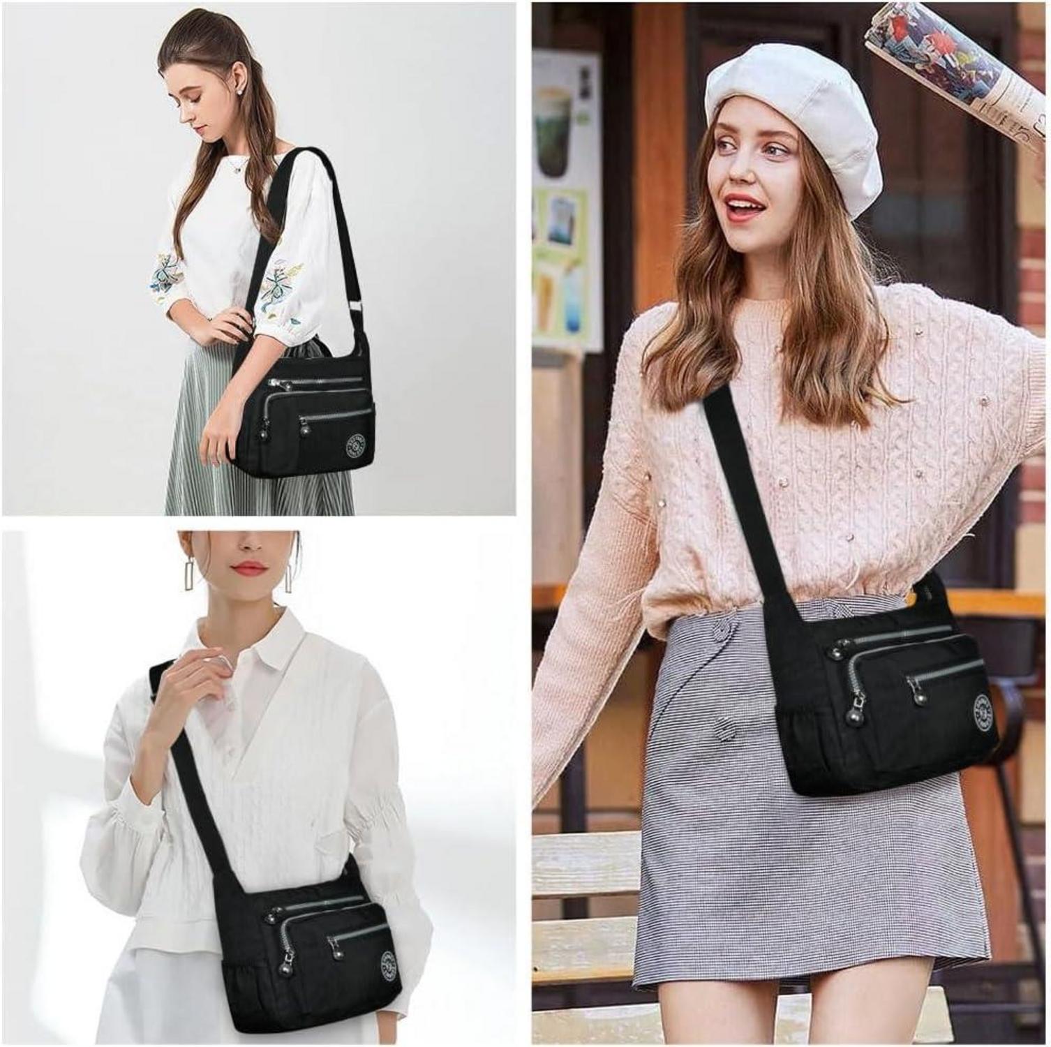 Nylon Umhängetasche Damen Schultertasche Handtaschen Multi Pocket