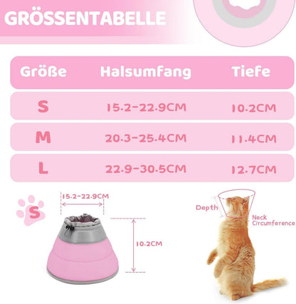 Halskrause Katze Einstellbarer Weich Kragen Welpen S 15.2-22.9cm Rosa