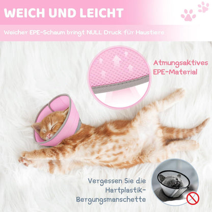 Supet Einstellbare Halskrause Katze Weich Kragen Cone Nach