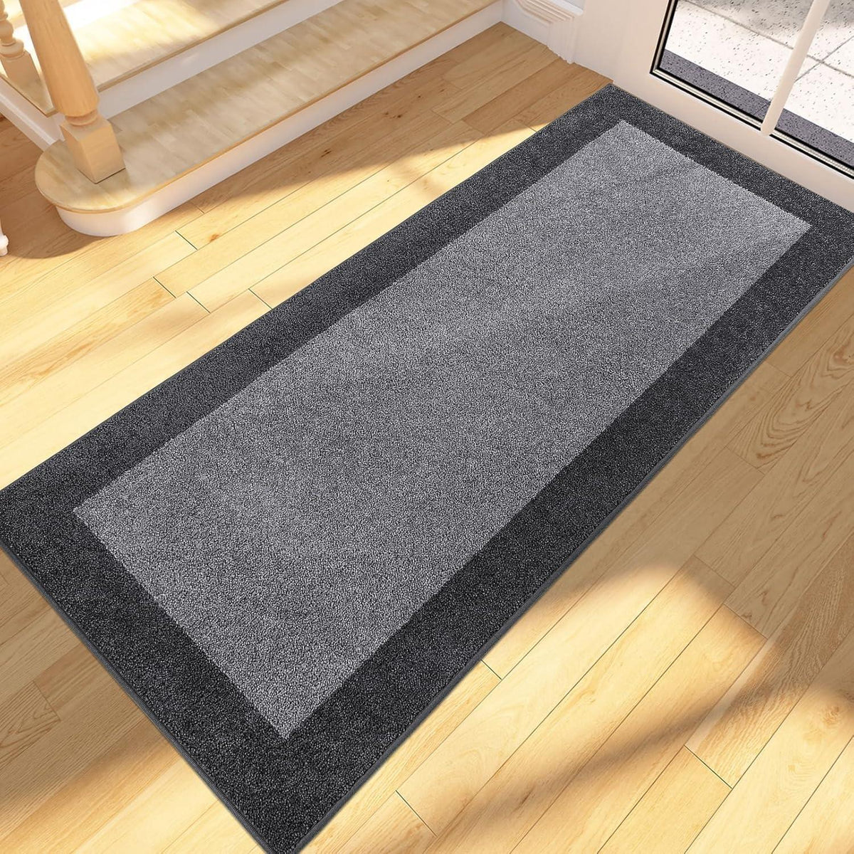 Schmutzfangmatte Grau 60x180 cm – Rutschfest & Waschbar