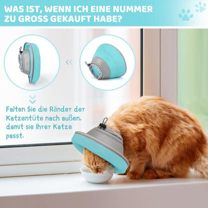 Verstellbarer Weicher Katzenkegel für Kätzchen Operation Grün