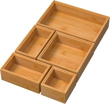Bambus Schubladen Organizer Set Stapelbar Make up Küche Badezimmer