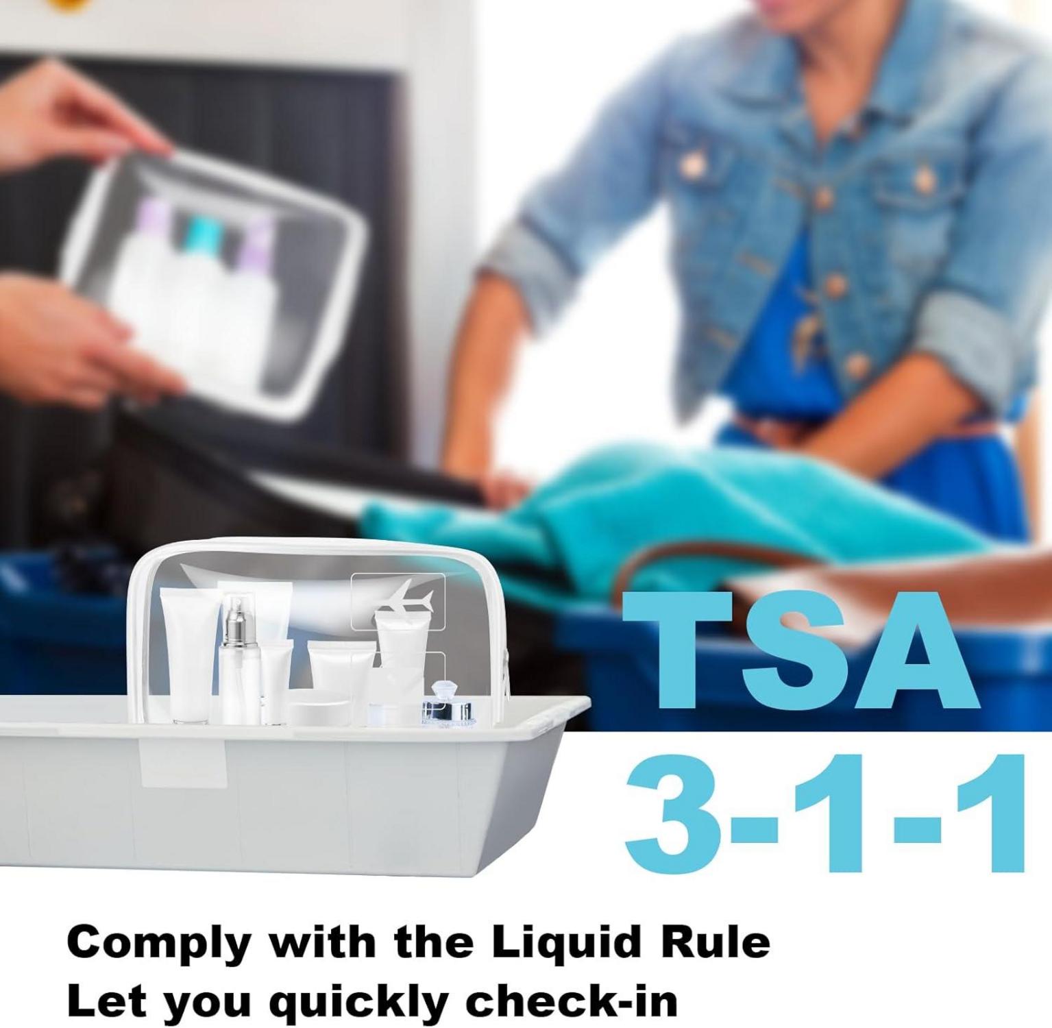 Aucuu Transparente Kulturtasche wasserdicht PVC TSA-zugelassen