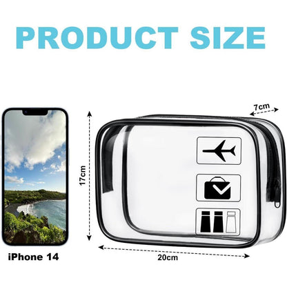 Aucuu Transparente Kulturtasche, PVC
