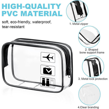 Aucuu Transparente Kulturtasche, PVC