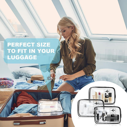 Aucuu Transparente Kulturtasche, PVC