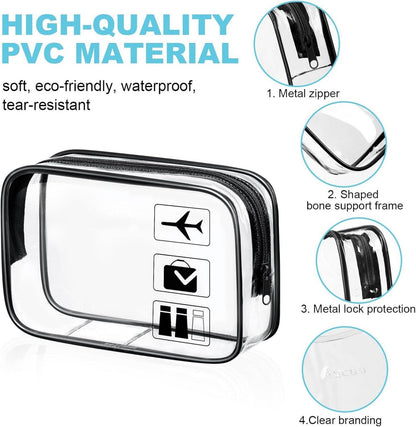 Aucuu Transparente Kulturtasche TSA-konform wasserdicht