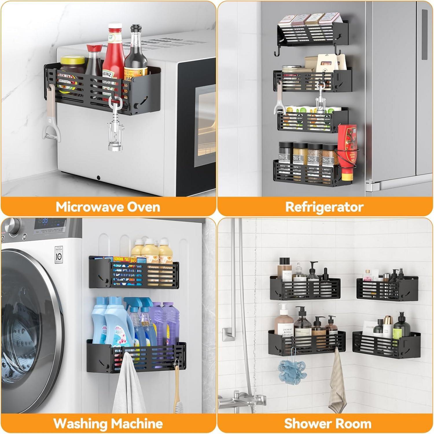 Gewürzregal Magnetisch Kühlschrank 2er-Set Hängeregal mit