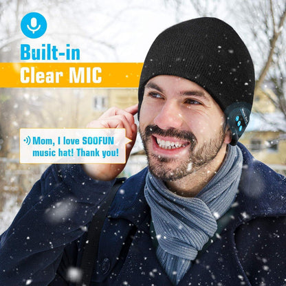 Bluetooth Mütze Herren Winter Geschenke für Männer Frauen