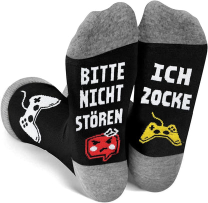Lustige Gaming Socken Bitte Nicht Stören Ich Zocke