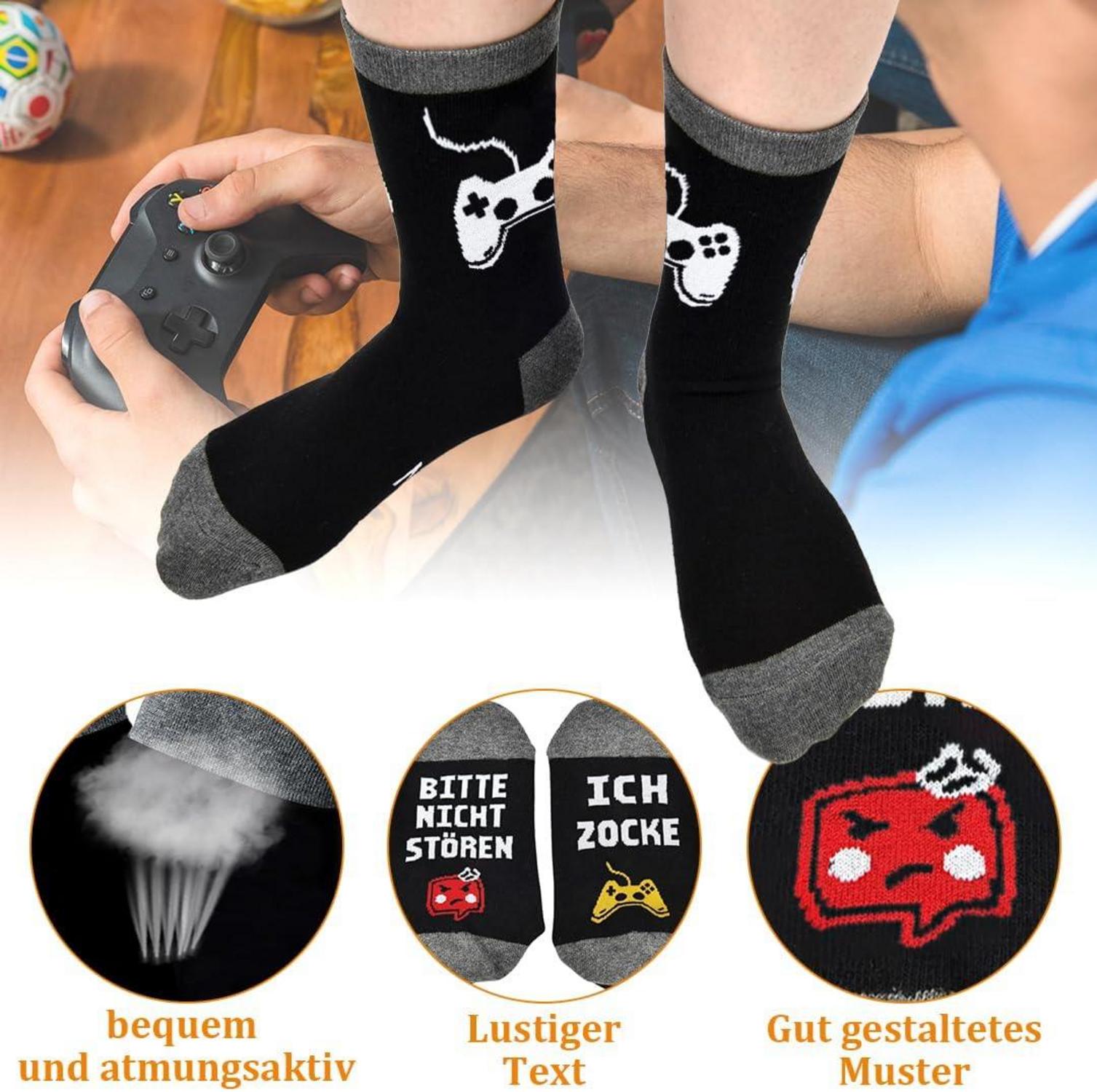 Lustige Gaming Socken Bitte Nicht Stören Ich Zocke