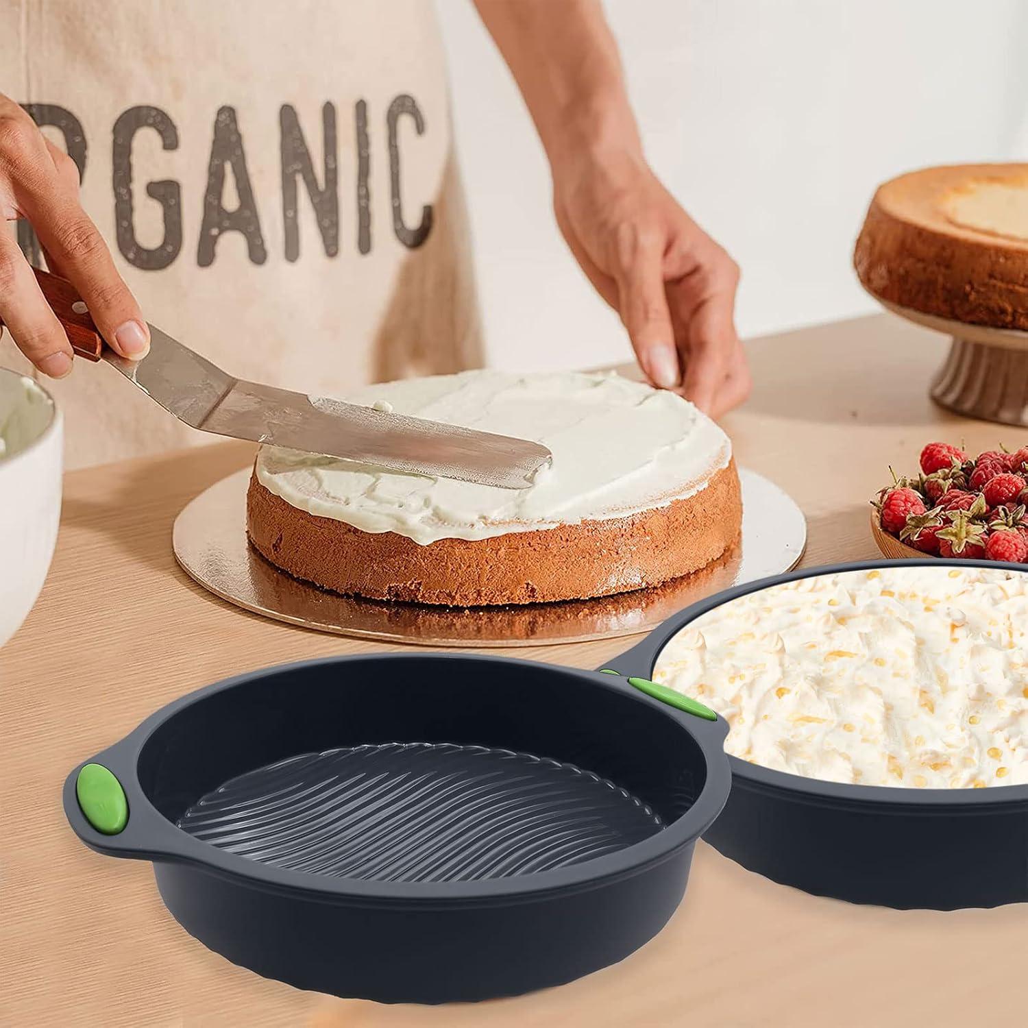 Silikon Backform 9 Zoll Antihaft Auslaufsicher für Kuchen & Torten