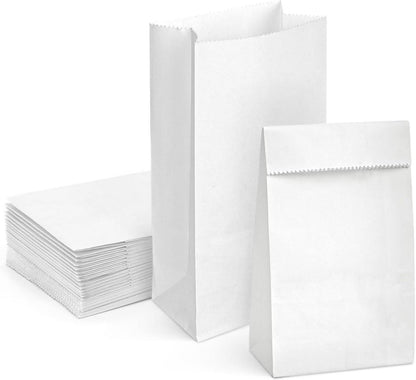 Kraftpapier Geschenktüten Weiß 50 Stück für DIY Giveaways