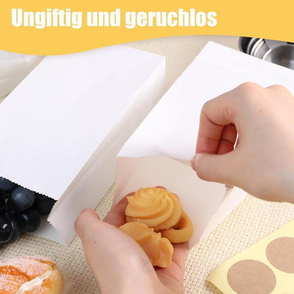 Kraftpapier Geschenktüten Weiß 50 Stück für DIY Giveaways