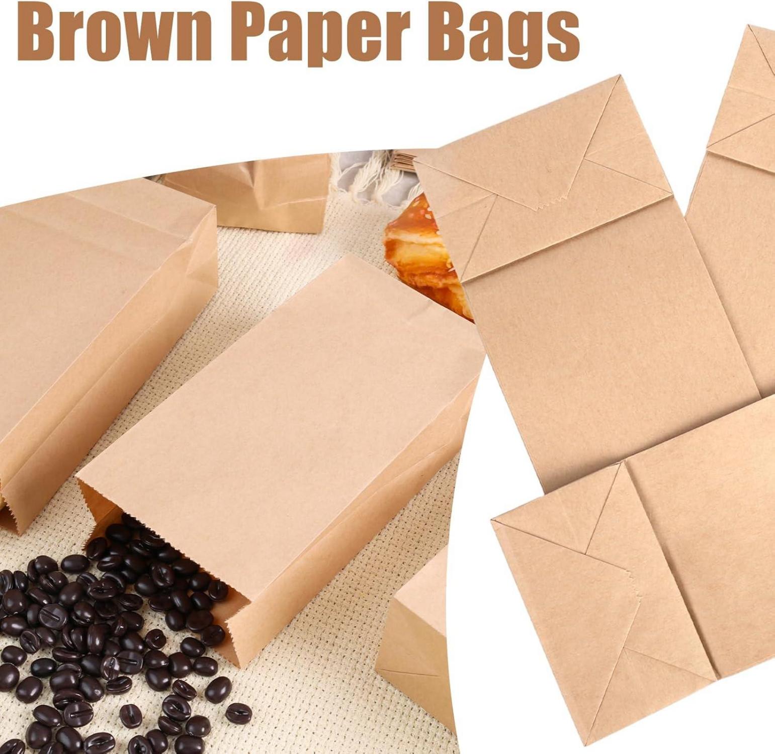 50er Pack Kraftpapiertüten | Geschenktüten Braun 18x9x5,5 cm