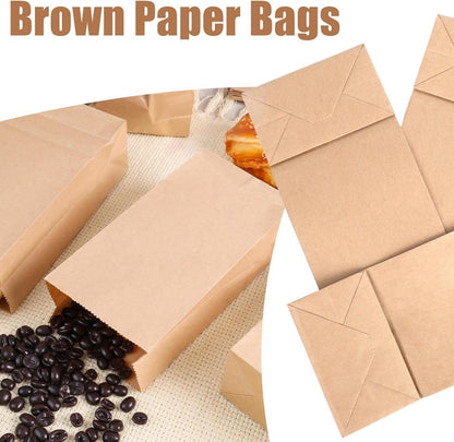50er Pack Kraftpapiertüten | Geschenktüten Braun 18x9x5,5 cm