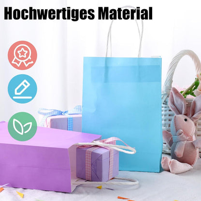 Kraftpapiertüten 30 Stück Geschenktüten mit Henkel 20x14x7cm