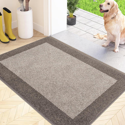 Schmutzfangmatte Innen 60x90 cm rutschfeste Fußmatte Beige waschbar