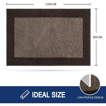 Schmutzfangmatte 80x120 cm – Rutschfest & Waschbar Braun