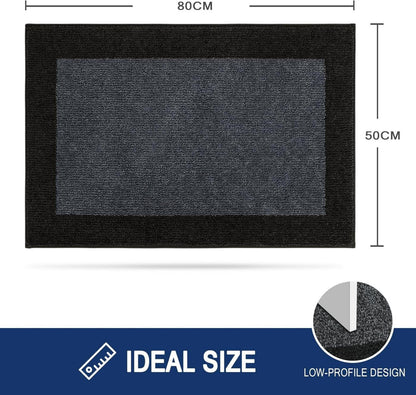 Schmutzfangmatte Innen 50x80cm rutschfeste Fußmatte waschbar