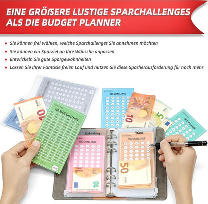 Geld Sparen Challenge Buch 8 Spar Challenges Budget Planner A6 Leder