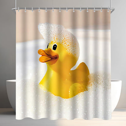 Duschvorhang Gelbe Ente 200x200cm Antischimmel Textil