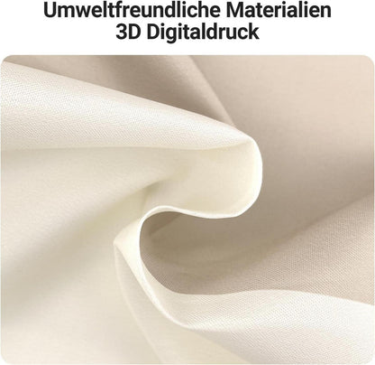 Duschvorhang 240x180cm Beige Streifen Antischimmel Wasserabweisend