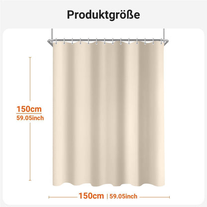Duschvorhang Beige 150x150cm Antischimmel Wasserabweisend