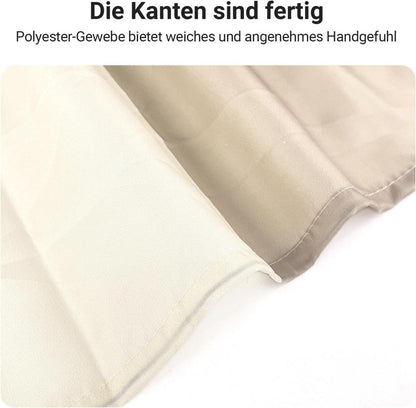 Duschvorhang Streifen Beige 120x180cm Antischimmel Textil wasserdicht mit Ösen