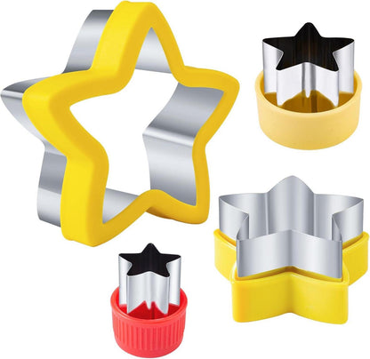 Stern Ausstecher Set Kinder Weihnachten Edelstahl Plätzchenausstecher