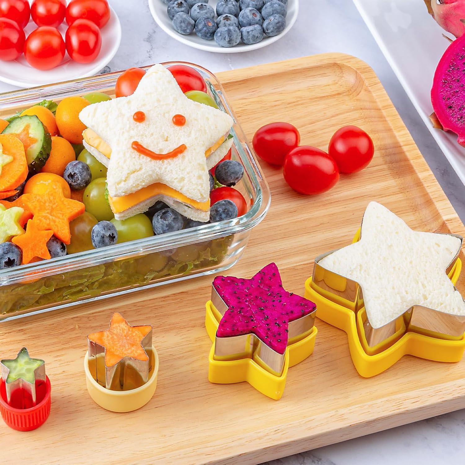 Stern Ausstecher Set Edelstahl Kinder Weihnachten Plätzchenausstecher 4 Stück