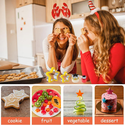 Stern Ausstecher Set für Kinder, Weihnachten, Edelstahl mit Griff