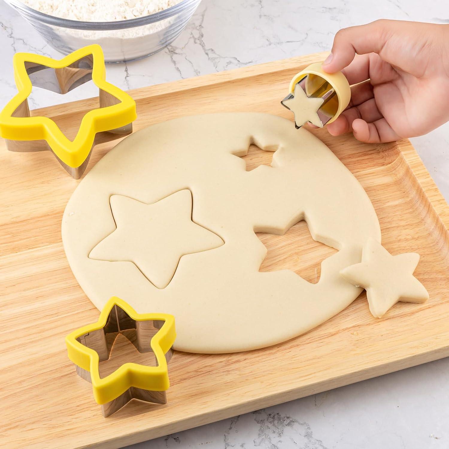 Weihnachten Stern Ausstecher Set für Kinder Edelstahl 4