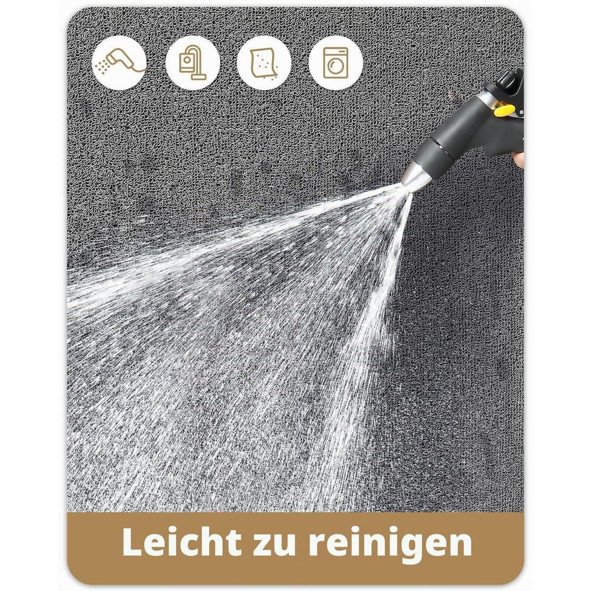 Schmutzfangmatte Grau 120x180 cm – Rutschfest & Waschbar