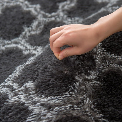 Weicher Zottelteppich Modern Rutschfester Flauschiger Teppich waschbar